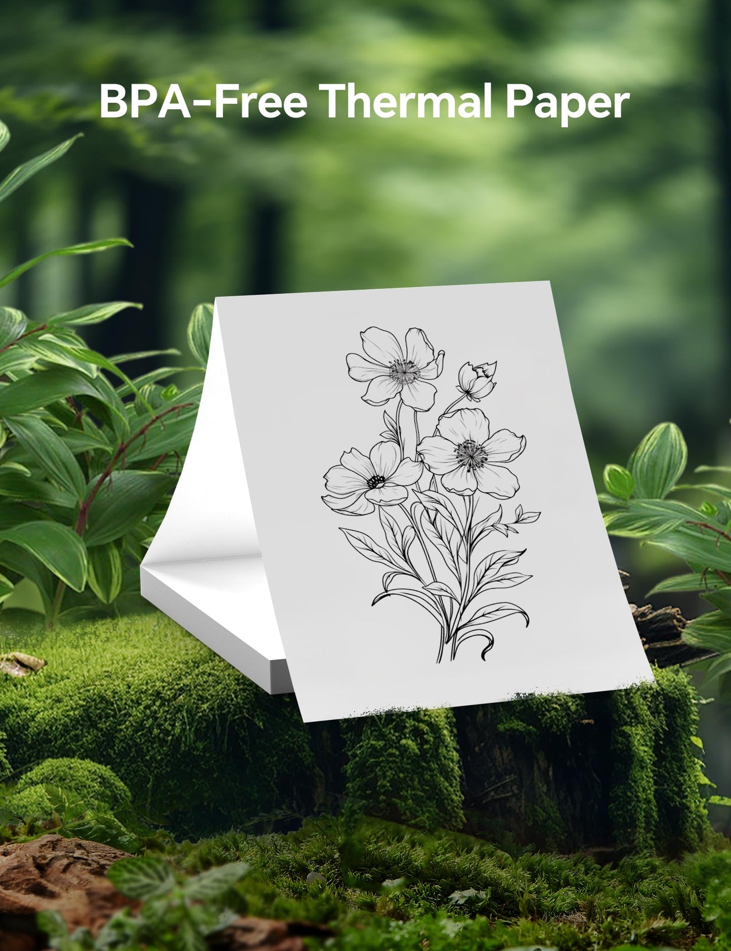 200 Sheets Thermal Printer Paper 8.5x11 US Letter Thermal Paper Compatible with MT610 Pro and Other Thermal Portable Printer