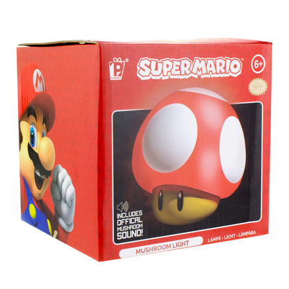 Super Mario Brothers Mushroom Figure Light – Officially Licensed Collectible Movie Merchandise with Sound, Gifts for Boys, Kids Bedroom Accessories | Paladone