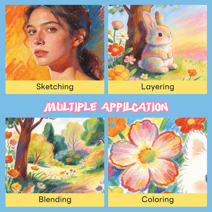 Ugmic 72 Coloring Pencils Set - Coloured Pencils for Adults Professional Colour Mixing Painting and Sketches, Soft Wax-Based Wooden Coloured Pencils Perfect for Students Children Colouring Books