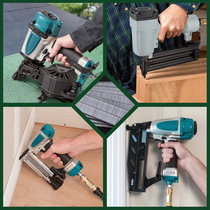 Keadic 4800Pcs 4 Sizes 18 Gauge Brad Nail Assortment Kit, 5/8", 1", 1-1/2", 2" Galvanized Steel Straight Finish Nails Gun Electric Finishing Pin Brads Nail for Moldings Cabinets Installation