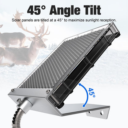 6V Solar Panel Battery Charger for Deer Feeder, 1.7W Waterproof Solar Panel with Mounting Bracket and Alligator Clips