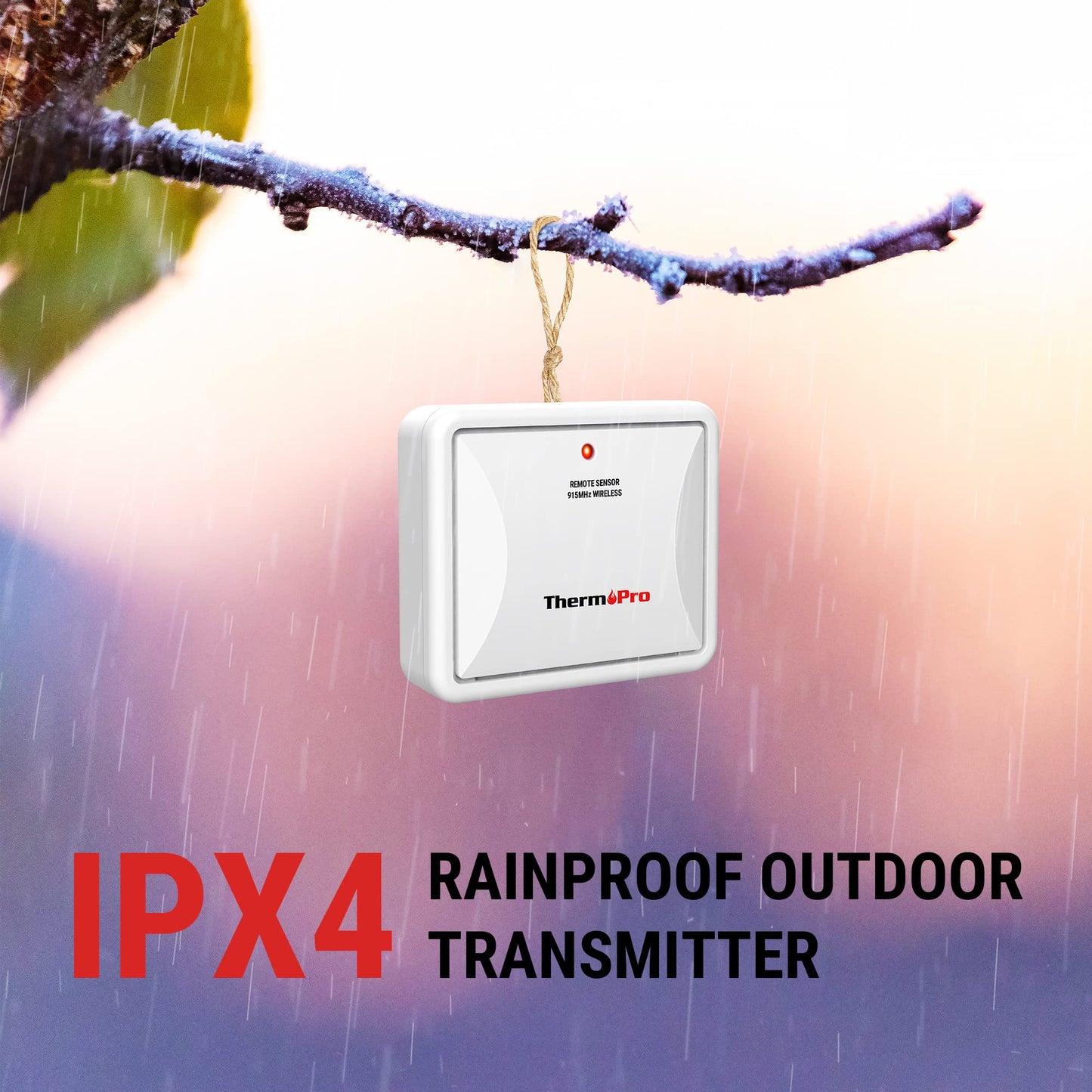 ThermoPro TX-2B Additional Humidity Sensor Fitting Outdoor Waterproof Transmitter for 915MHz Wireless Indoor Outdoor Thermometer TP200B/60B/63B/65B (Accessory Only, Can NOT Be Used Alone)