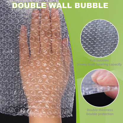 50 Pcs Bubble Pouch Wraps, 8''x10'' Clear Bubble Out Bags for Packing, Double Walled Cushioning Bags for Shipping, Storage and Moving(Not Self-Seal)