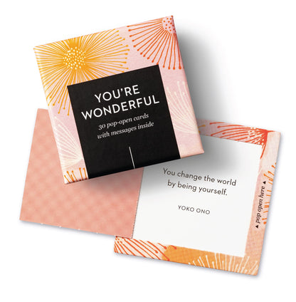 Compendium ThoughtFulls Pop-Open Cards — 2-Pack of Celebrating You, You’re Wonderful — 60 Pop-Open Cards, Each with a Different Message Inside