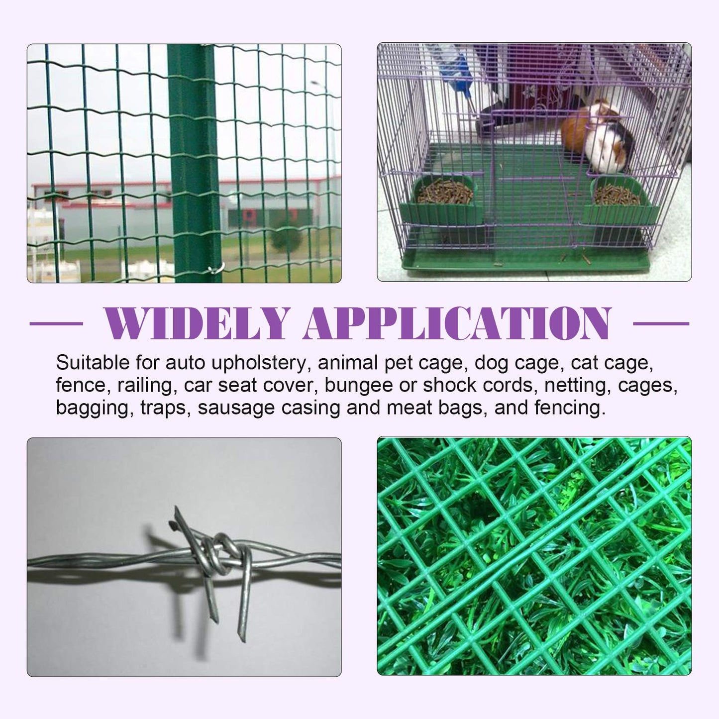 Swpeet 900 Pcs 3/4" 3/4" 3/8" Galvanized Hog Rings with Assorted Straight Ring Pliers Professional Hog Ring Installation Kit for Upholstery