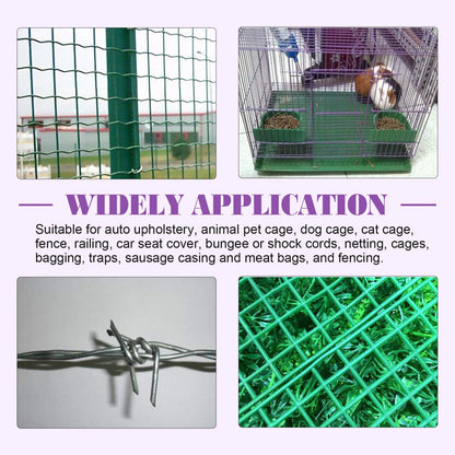 Swpeet 900 Pcs 3/4" 3/4" 3/8" Galvanized Hog Rings with Assorted Straight Ring Pliers Professional Hog Ring Installation Kit for Upholstery