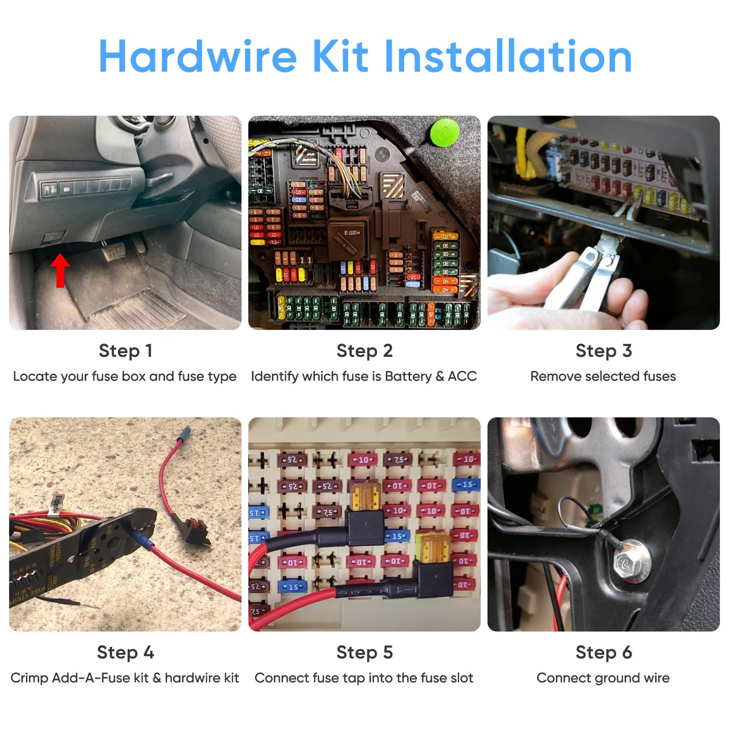 VIOFO HK3 Acc Hardwire Cable for A129, A129Plus, A129 PRO, A129IR, A119 V3, Enables Parking Mode, Low Voltage Protection (Fuse Tap Not Included)