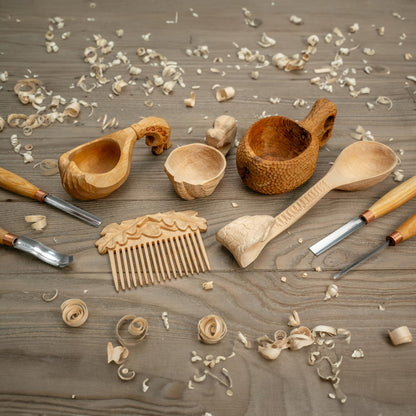 BeaverCraft Wood Carving Gouge K9/10 Woodworking Hand Chisel Compact Wood Carving Knife for Beginners and Profi