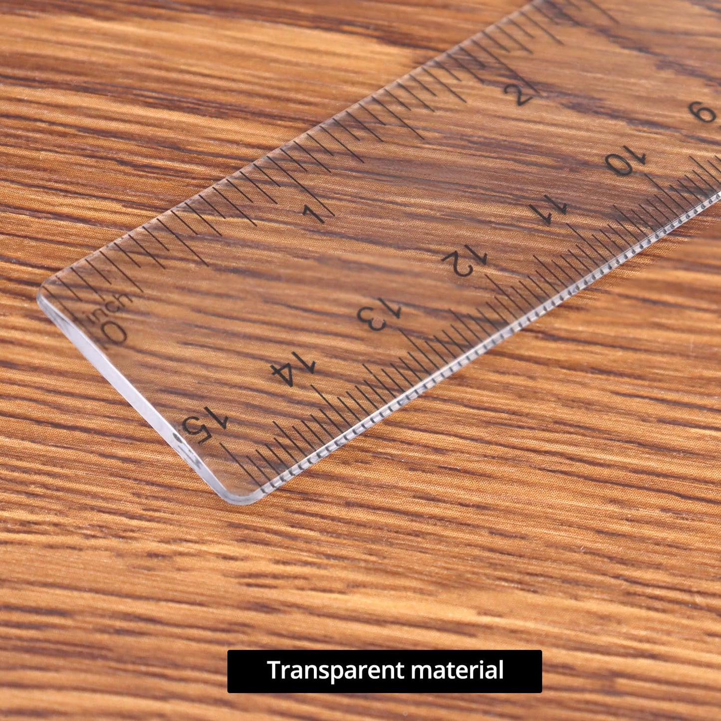 QWORK 6 Inch Rulers Bulk Clear Plastic Flexible Rulers with Inches and Centimeters, 100 Pcs Anti-Break Small Straight Ruler, School Office Supplies