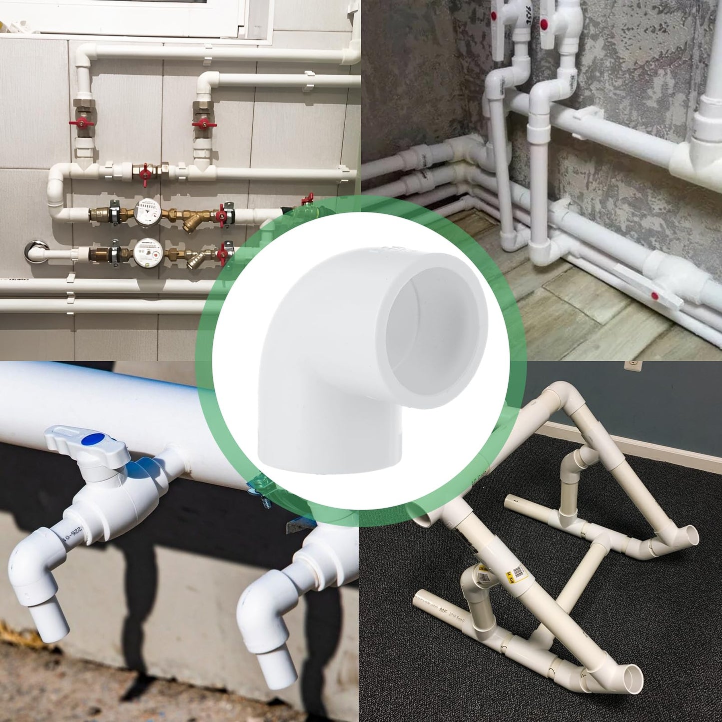 30pcs 3/4 PVC Fittings 90 Degree Elbow 2 Way PVC Pipe Fittings Right Angle Elbow PVC Adapter Furniture Build Grade PVC Pipe Adapter Fittings SCH40 PVC Corner Fittings