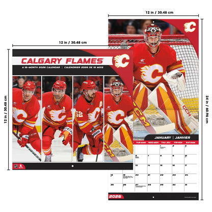 2026 Calgary Flames (Bilingual French) Wall Calendar