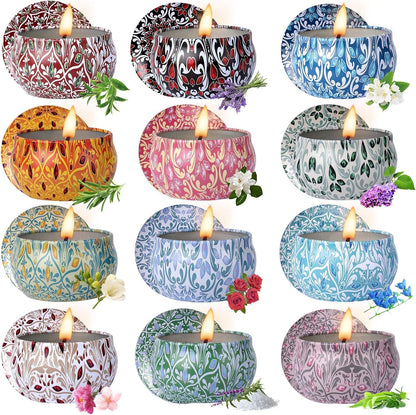 Scented Candles Gifts for Women, Candles for Home Scented, 12 Pack Soy Wax Candles Gifts Sets, Birthday Gifts for Women Mom Best Friends Sister Colleague