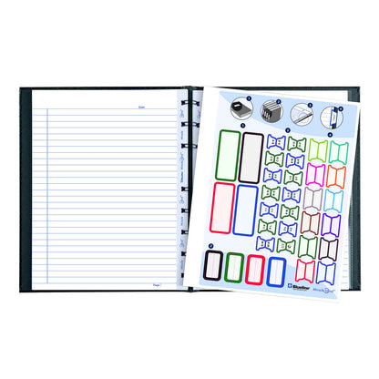 Blueline MiracleBind Notebook, Black, Lizard-Like, Hard Cover, 9.25" x 7.25", 150 Pages (AF9150.81)