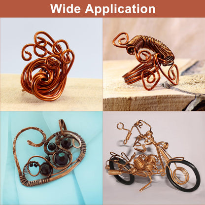 uxcell Soft Copper Wire (8 Gauge, 11.5 FT), 99.9% Pure Bare Copper Wire 3mm Solid Craft Wire for DIY Crafting Gardening Decoration (3.5Meter)