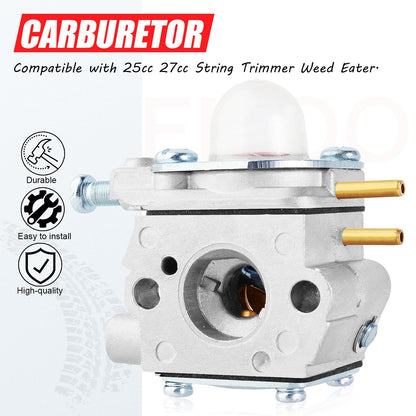SOAJEE Y2560 YM21CS Carburetor for Yard Man Machines Y25 Y25B Y25BT Y25PB Y60 Y125 Y128 Y2500 Y2530 Y2550EC Y2580 Y2700EC Y2900EC YM71SS String Trimmer Tiller Cultivator Blower H142A-25A-04 753-06190
