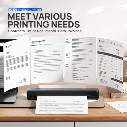 POLONO D810 Thermal Printer Paper 8.5 x 11 Inch, Advanced Thermal Printing, US Letter Size Thermal Paper Compatible with D810, Size 8.5" x 11", 4 Rolls, 7m