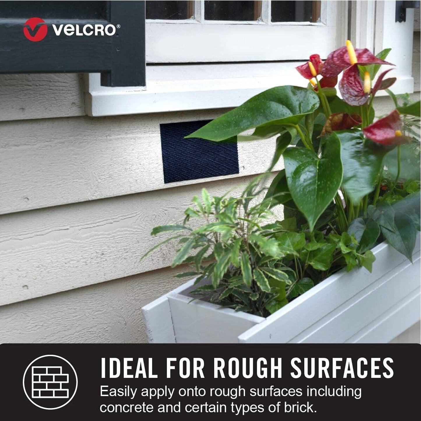 VELCRO Brand - Industrial Strength Extreme Outdoor | Heavy Duty, Superior Holding Power on Rough Surfaces | Tape – 10ft x 1in | Black