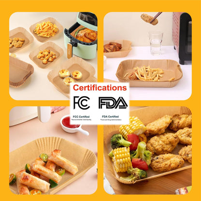Air Fryer Liners,250PCS AirFryer Liners for Ninja,Foodi Dual Air Fryer DZ201/DZ401,Air Fryer Disposable Paper Liners,Baking Parchment Waterproof Oil Proof (250, 8.1 * 5.5)