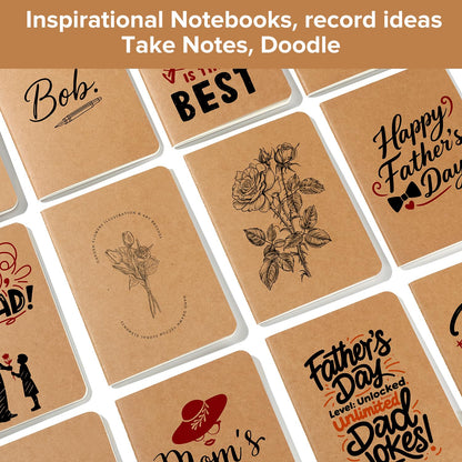 18 Pack A6 Notebooks, 100GSM, Bullet Dotted Journal, Notepad, Pocket Notebook, HOMEMARS Notepads, 10x14cm, 60 Pages, for Students, Writing, Classroom, Travel, Business, Dotted,Thick Paper