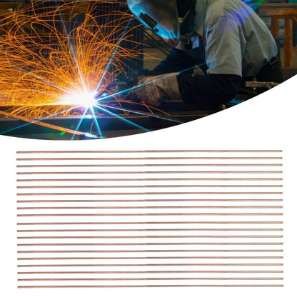 Copper Welding Rods, Easy Melt Copper Welding Wire, 20Pcs Copper Welding Rod Selffluxing Brazing Round Welding Rod Low Temperature Welding Consumables Copper Round Rods Lathe Bar