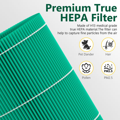 SAKEGDY MR2566 Replacement Filters,Compatible with MORENTO MR2566 Air Purifier, Pet Dander Version (2-Pack) - 3-in-1 Combo with 10 Aroma Pads