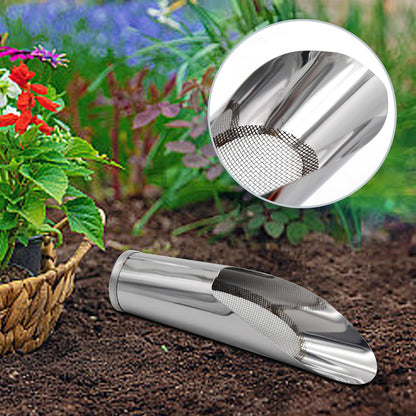 Saihisday 3Pcs Bonsai Soil Scoops Garden Shovels Garden Tool Bucket Shovel 3 Sizes Soil Scoops Soil Metal Spade Shovel Succulent Planting Potting Cup for Home Gardening Silver