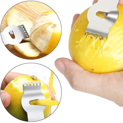 Tongjude Stainless Steel Cheese Grater Set, Set of 5 Kitchen Grater & Peeler & Slicer, Lemon Zester with Cleaning Brush for Vegetable, Fruit, Chocolate