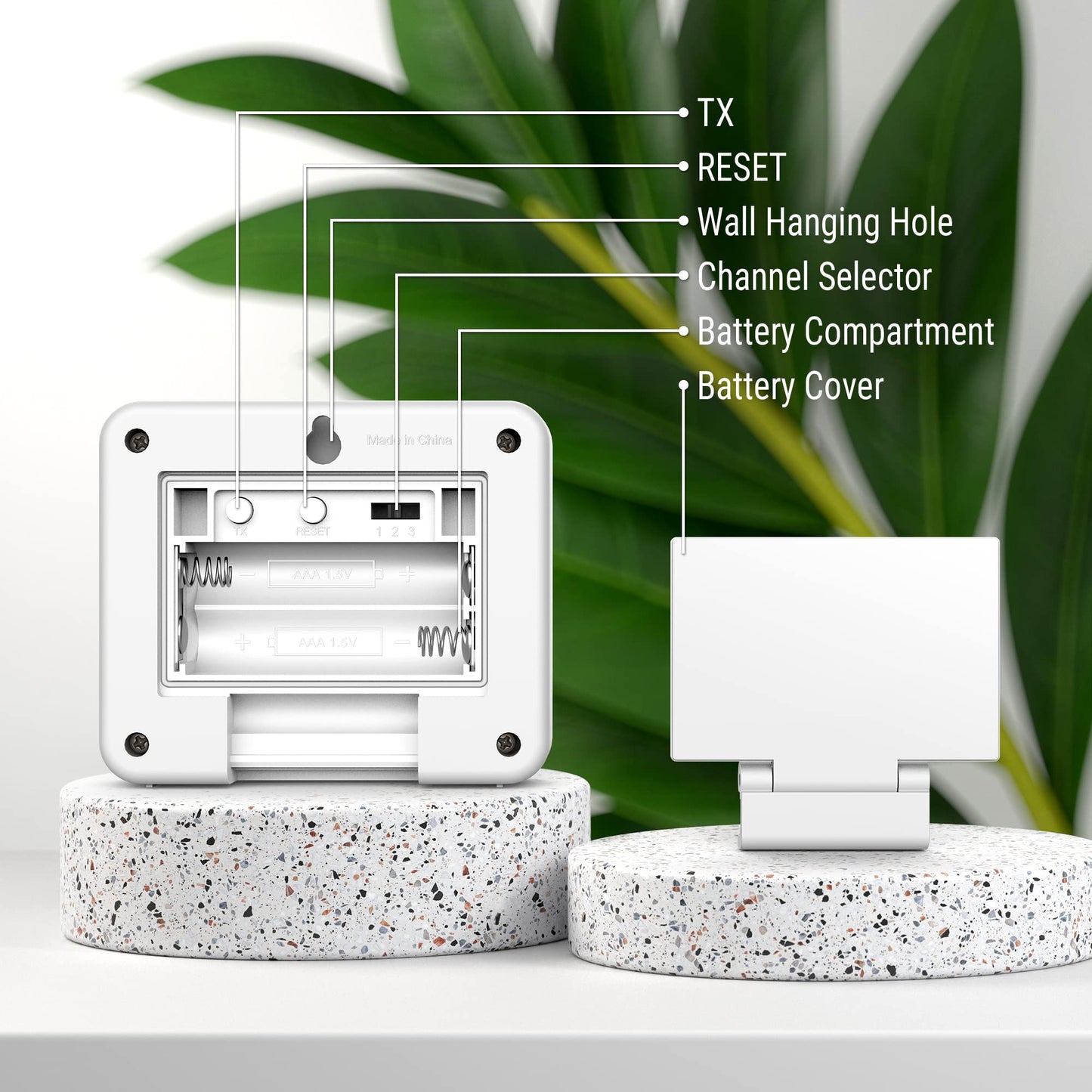 ThermoPro TX-2B Additional Humidity Sensor Fitting Outdoor Waterproof Transmitter for 915MHz Wireless Indoor Outdoor Thermometer TP200B/60B/63B/65B (Accessory Only, Can NOT Be Used Alone)