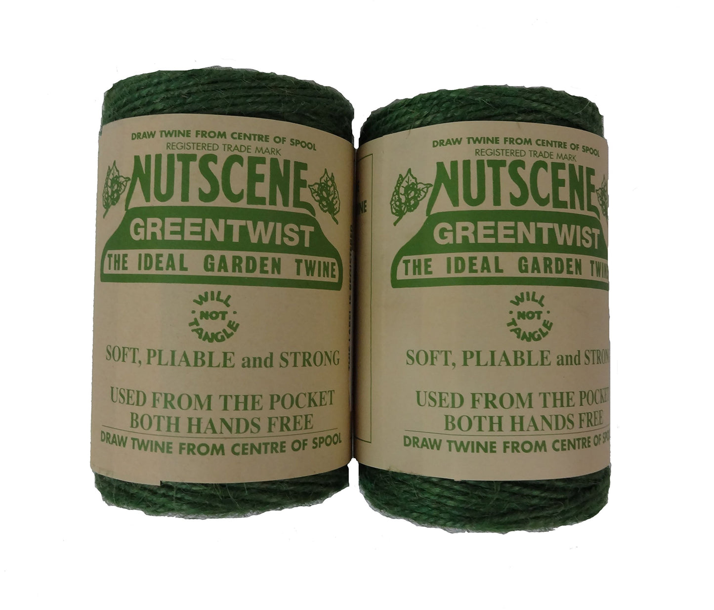 Bosmere K807G 2-Pack Nutscene Colored 3-Ply Twine, 394-Feet per Spool, Green