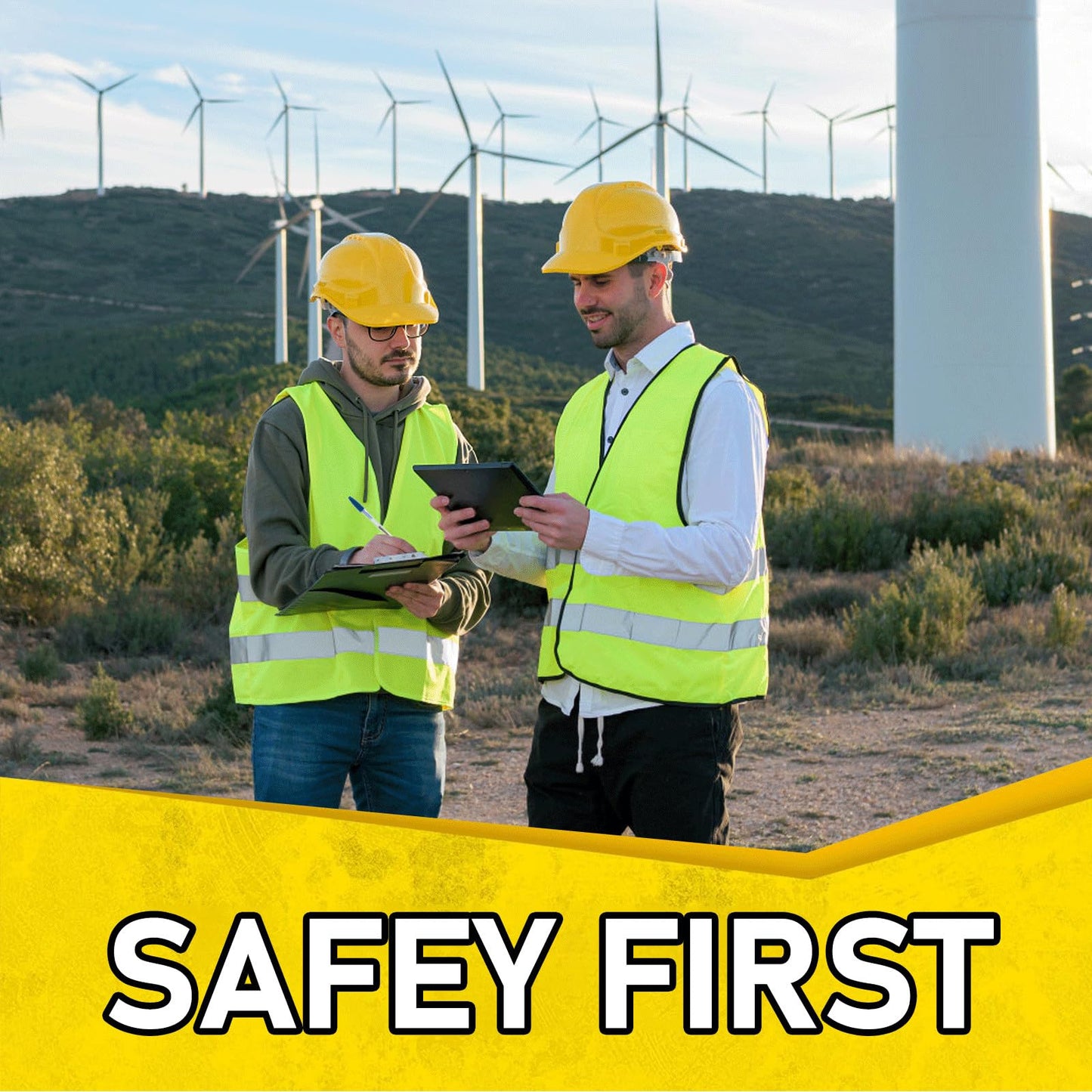 Safety Vest, 12 Pack High Visibility Vests Neon Reflective Construction Work Vest Bulk for Adults Men Women Volunteer, Guard, Traffic Security - Green