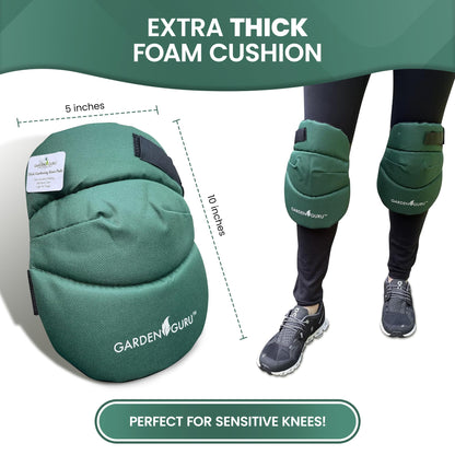 GARDEN GURU Cushioned Gardening Knee Pads with Adjustable Straps - Soft Inner Liner, Ultra Comfort Padding, Garden Kneelers for Yard Work, Cleaning, Household Chores, Roofing, and More