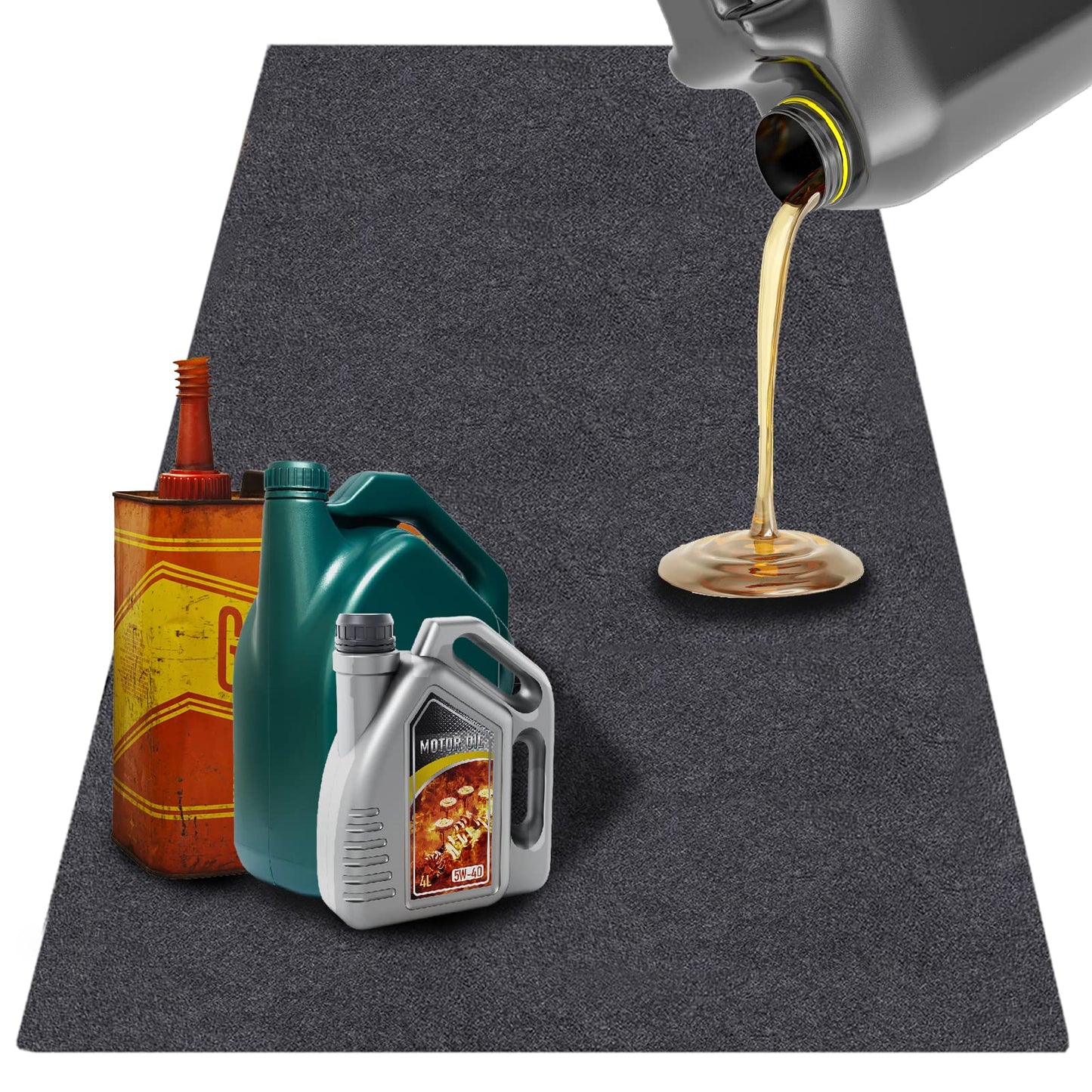 SMART HOME CHEF 36x60 inches Garage Floor Mat for Under Car,Premium Oil Spill Mat,Absorbent Oil Mat Protects Floor from Spills, Drips, Splashes and Stains, Reusable/Sturdy/Waterproof
