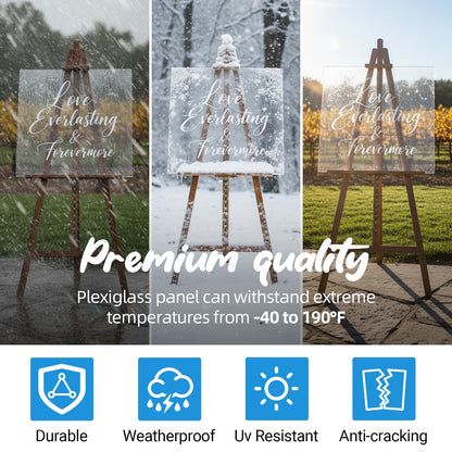 12 x 12” Clear Acrylic Sheet Cast Plexiglass (4-Pack) – 1/8” Thick; Use for Craft Projects, Signs, DIY Projects and More; Cut with Cricut, Saw or Hand Tools – No Knives