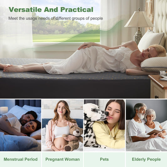 BEDLORE Queen Mattress Protector, Waterproof Mattress Cover Fitted 6-18 Inch Deep Pocket, Breathable and Noiseless Mattress Pad Machine Washable for Home, Bedroom, Hotel