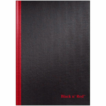 Black n' Red Hardcover Executive Notebook, 11.75 x 8.25 Inches, Black, 96 sheets/192 pages (D66174)