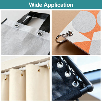 Spurtar Grommet Tool Kit 3/8'' Handheld Grommet Kit Magnetic Eyelet Tool with 10mm Hollow Punch and 500pcs Eyelets for Leather Fabric Belt Tarp Tent Bag Curtain Cardboard