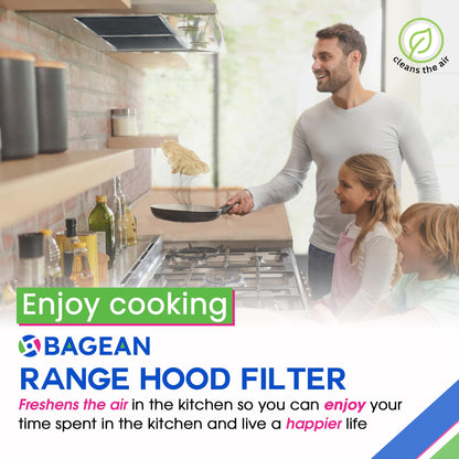 Bagean Stove Hood Vent Filter 8.50" x 11.25" LL62F Charcoal Grease Combo - Fits Ductless Broan Range Hood Filter Replacement - Metal Screen Filters Grease and Carbon Freshen Kitchen Stove Air (2-Pk)