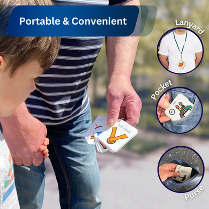 Behavior Keyring Lanyard -ABA Therapy Materials -Premium Plastic Material -Special Education Classroom Supplies -Autism Learning Materials (English)