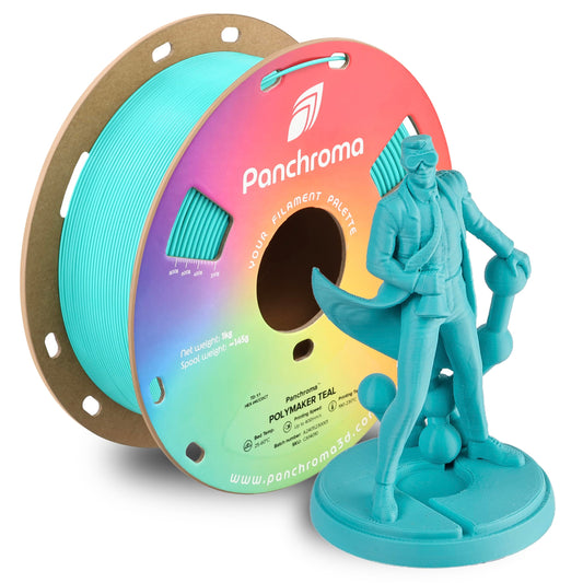 Polymaker Panchroma CoPE 3D Printer Filament, Polymaker Teal 3D Printing Filament 1.75mm 1kg, Prints Better Than PLA, Enables High Speed Printing, Compatible with Most 3D Printer, Polymaker Teal