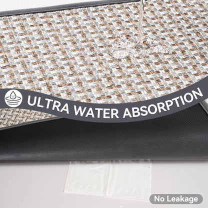 Door Mat 17"x30",Door Mat Indoor Entrance Dirt Resistant and Absorbent Non-Slip Rubber Backing Front Door Mats Washable Low-Profile Indoor Mats for Entryway, Inside Entrance Easy Clean Gray