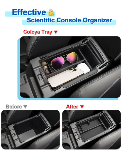 Coleya 2 Layer-2024 2025 2026 Crosstrek Center Console Organizer for Subaru Crosstrek (Base/Premium/Sport/Limited/Wildernes), Durable ABS 2025 Crosstrek&Impreza Tray 2026 Crosstrek Hybrid Accessories