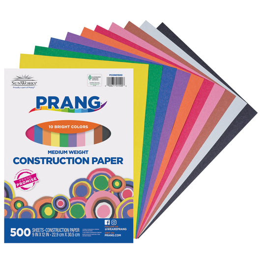 Roselle 9x12 Vibrant Art Construction Paper Value Pack (01500)
