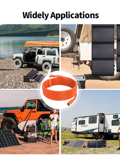 Tonton DC 8mm Extension Cable, DC7909 Solar Panel Cable with DC8020 Connector, 20Ft 6M 14AWG 8mm Male to Female Plug for BLUETTI, Aker, GZ Yeti, Jack Explorer Portable Power Station and Solar Panel