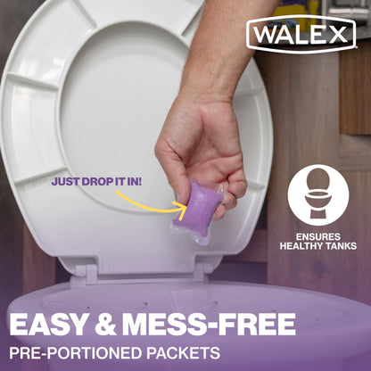 Walex PPRVLAV Porta-Pak Holding Tank Deodorizer - Lavender, 10 Pack