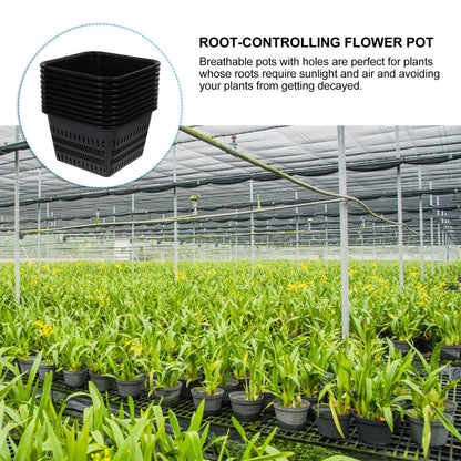 BESPORTBLE Aquatic Plant Basket, 10Pcs Square Mesh Net Pot - Hydroponic Planting Basket for Ponds Fish Tank Hydroponics