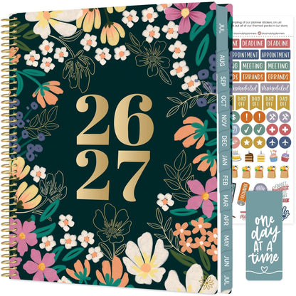 bloom daily planners 2026-2027 (8.5" x 11") Academic Year Day Planner (July 2026 - July 2027) - Weekly & Monthly Dated Agenda Organizer with Stickers & Tabs - Blooming Wildly