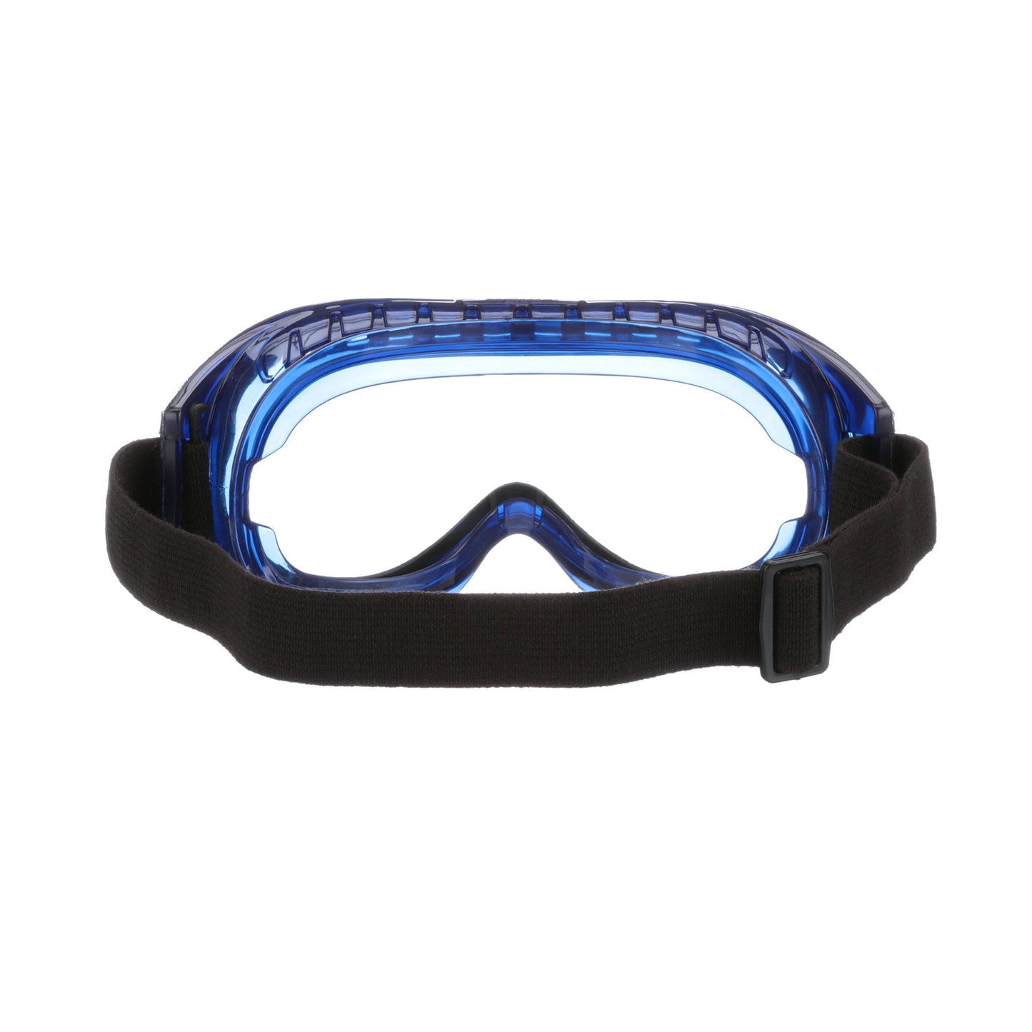 Sellstrom Flexible, Soft, Indirect Vented, Odyssey II Industrial Goggle, Scratch-Resistant, Anti-Fog, Dual Panel Clear Lens, Adjustable FR Strap, Blue Frame, S80200