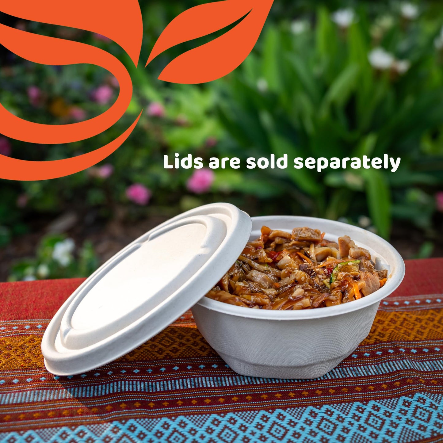 25 oz Compostable Bagasse Bowls 50 Pack – Extra Thick Biodegradable | Eco-Friendly, PFAS-Free, Microwave & Freezer Safe Disposable Bowls for Hot & Cold Food, Takeout, Catering (Diamond Pattern)