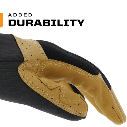 Mechanix Wear: Material4X FastFit Synthetic Leather Work Gloves - Abrasion Resistant (Small, Brown/Black)