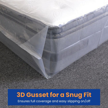 VICMORE 2-Pack 4 Mil Queen Mattress Bags for Moving & Storage, Heavy-Duty Plastic Covers, Dustproof & Tear-Resistant (60" x 100" x 14")